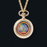 Lens Of Providence Necklace Watch<br><div class="desc">The Lens of Providence is the circular ring of glowing energy through which the eye of God watches over all creation. Based on ancient traditional iconography it remains timeless as a symbol of omnipotence framed within the equilateral triangle of power, wisdom and compassion. Compose your mind, purify your soul and...</div>