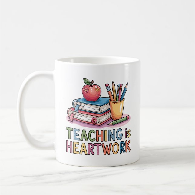 L'Enseignement Est Un Coeur Mug | Idée cadeau de l (Gauche)
