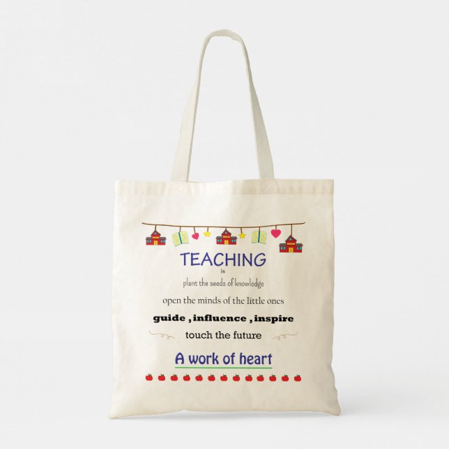 L'enseignement est une oeuvre de Sac fourre-tout c (Dos)