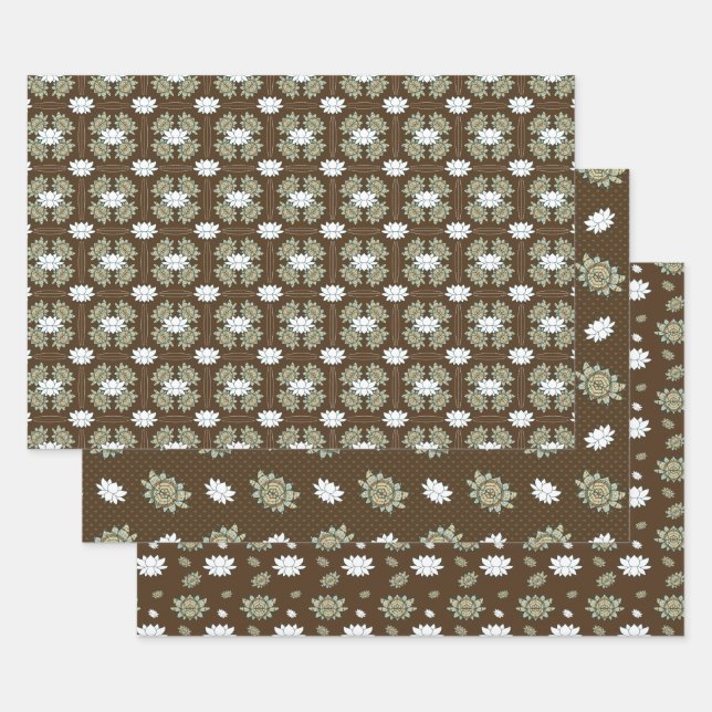 L'ensemble de papier d'enveloppement Lotus (Lot)