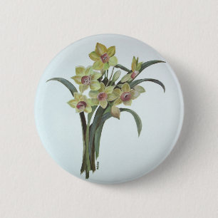 Lent Lily 2 Inch Round Button