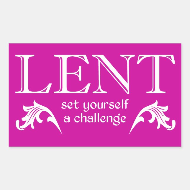 Lent - Set Yourself a Challenge Sticker (Front)