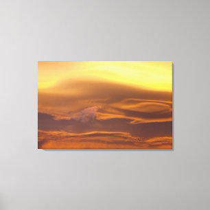 Lenticular cloud at sunset canvas print
