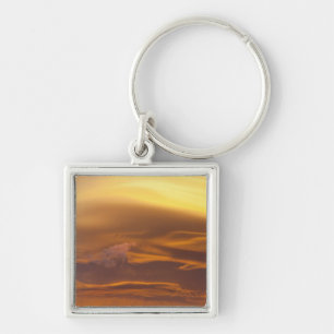 Lenticular cloud at sunset keychain