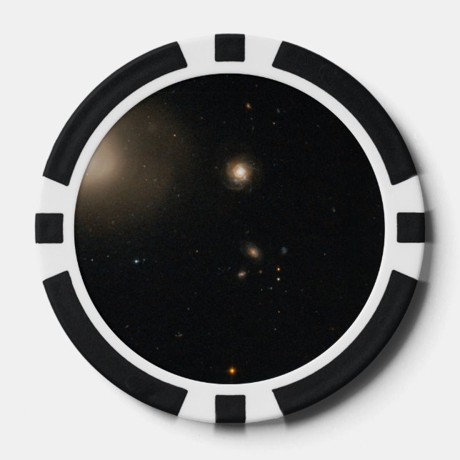 Lenticular Galaxy in the Coma Cluster with Numero Poker Chips (Front)