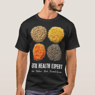 Lentil Health Epert Brown Yellow Red French Green T-Shirt