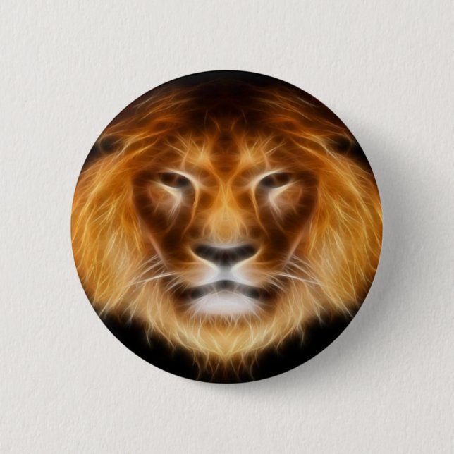 Leo 2 Inch Round Button (Front)