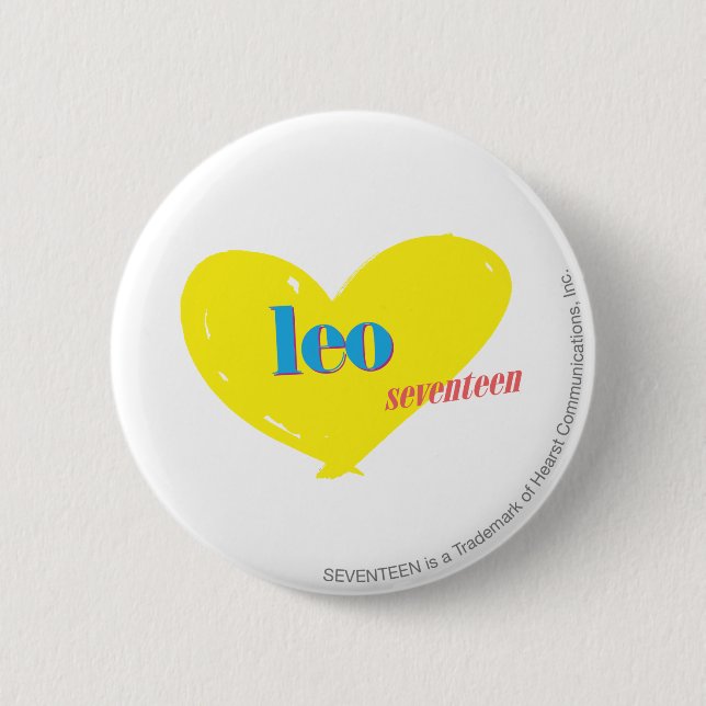 Leo 3 2 inch round button (Front)