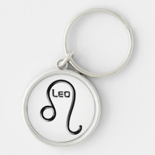 LEO, Abstract Design of the Zodiac Sign,  Keychain