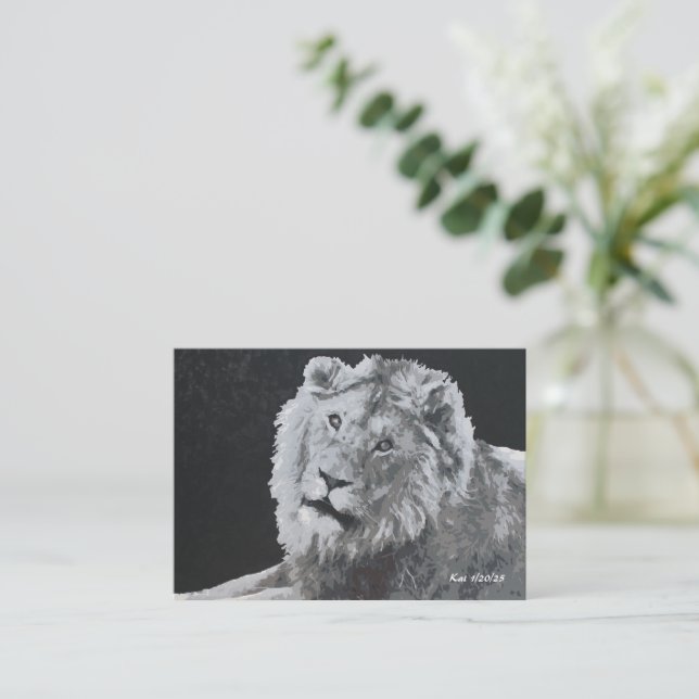 Leo, African Lion, Animal Bookmarks Card (Standing Front)