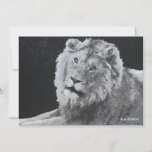 Leo, African Lion, Animal Flat Card
