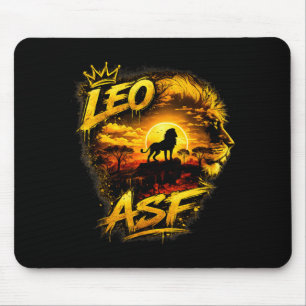 Leo Asf Lion Graffiti Zodiac King Urban Street Art Mouse Pad