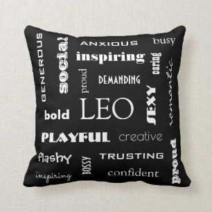 Leo Astrological Throw Pillow