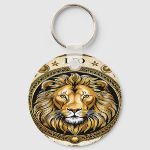Leo astrology sign keychain