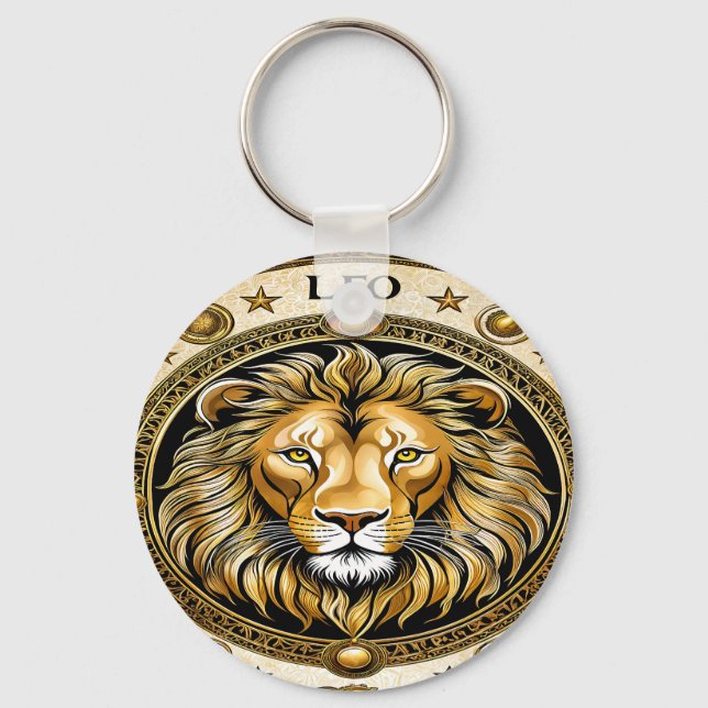 Leo astrology sign keychain (Front)