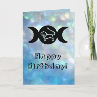 Leo astrology sun sign zodiac birthday card