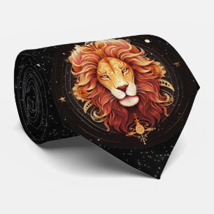 Leo Astrology Zodiac Neck Tie