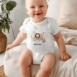 Leo Baby: Little Lion's Majesty Personalized Baby Bodysuit