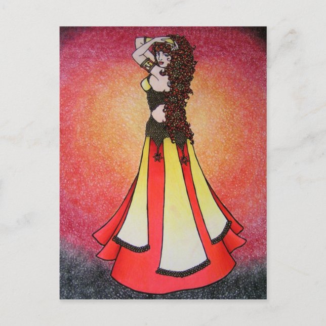 Leo Belly Dancer Postcard (Front)