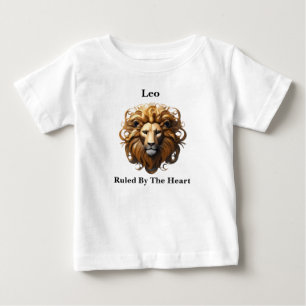Leo Birth Sign, Lion, Ruled By The Heart, Baby T-Shirt