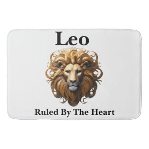 Leo Birth Sign, Lion, Ruled By The Heart, Bath Mat