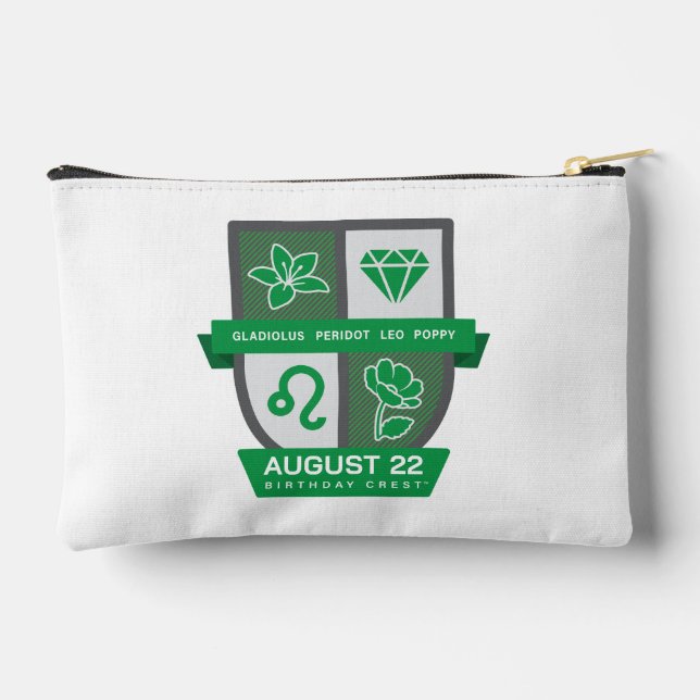 Leo Birthday Crest™ for August 1-22 Accessory Pouch (Back)