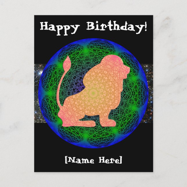 Leo Birthday Postcard (Front)