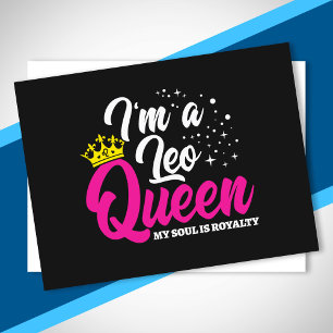 Leo Birthday Queen Astrology Zodiac July August Postcard