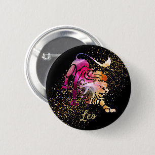 Leo  - Birthday Sign 2 Inch Round Button