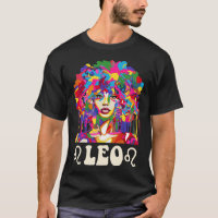 Leo Black Girl African American Woman Art Birthday