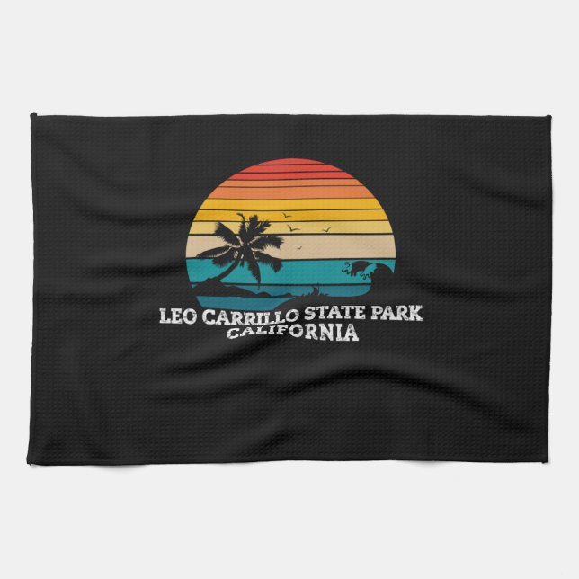 Leo Carrillo State Park California Beaches Kitchen Towel (Horizontal)