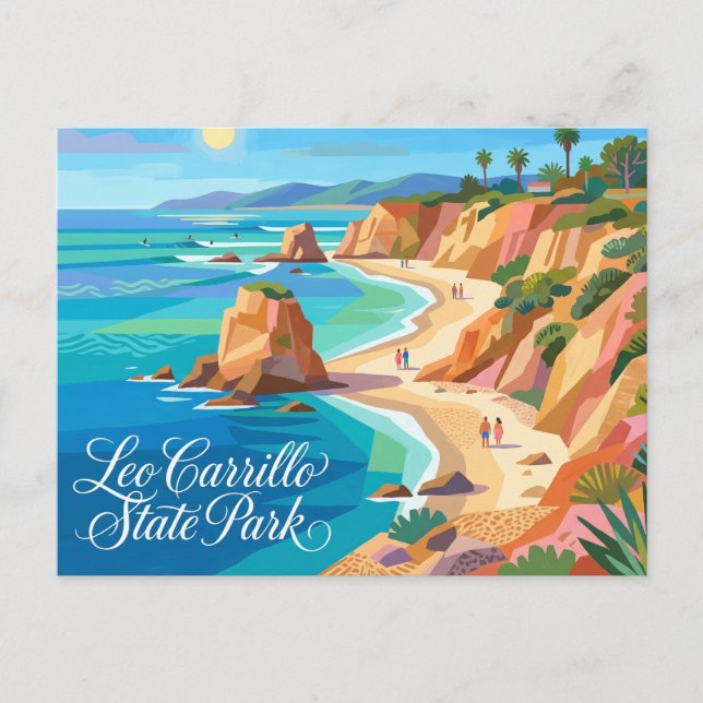 Leo Carrillo State Park California Postcard (Front)