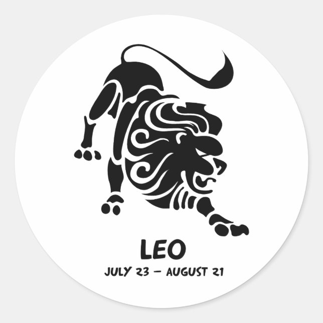 Leo Classic Round Sticker (Front)