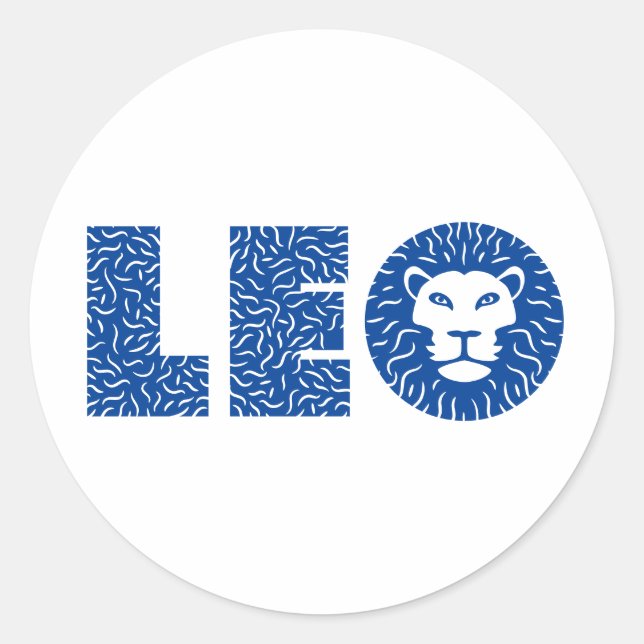 Leo Classic Round Sticker (Front)
