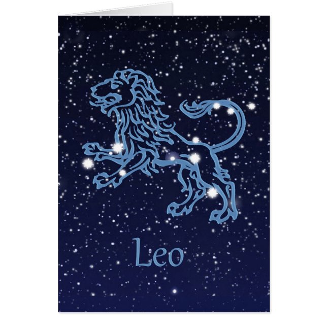 Leo Constellation and Zodiac Sign with Stars (Front)