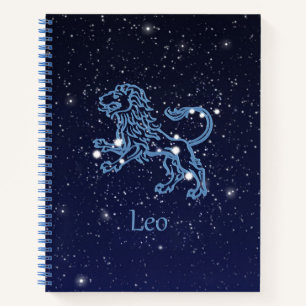 Leo Constellation and Zodiac Sign with Stars Notebook