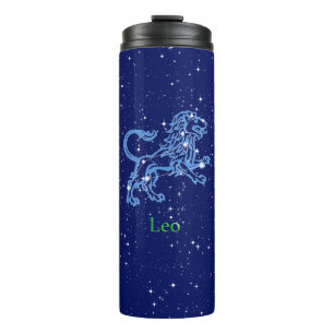 Leo Constellation and Zodiac Sign with Stars Thermal Tumbler