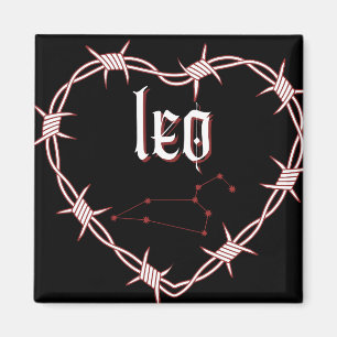 Leo Constellation Gothic Aesthetic Barbed Wire Magnet