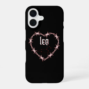 Leo Constellation Gothic Dark Edgy Birthday iPhone 16 Case