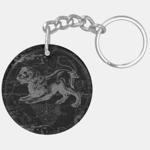 Leo Constellation Hevelius 1690 July23 - August 22 Keychain