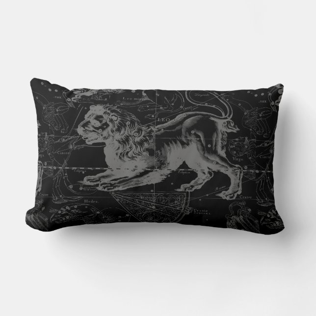 Leo Constellation Hevelius 1690 July23 - August 22 Lumbar Pillow (Front)