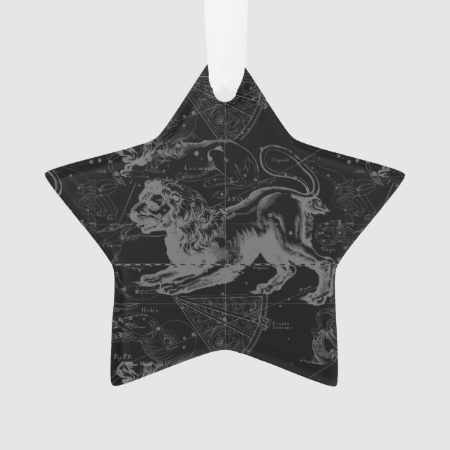 Leo Constellation Hevelius 1690 July23 - August 22 Ornament (Front)