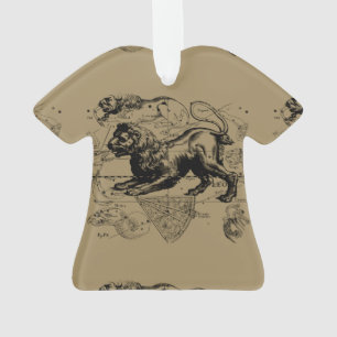 Leo Constellation Hevelius 1690 July23 - August 22 Ornament
