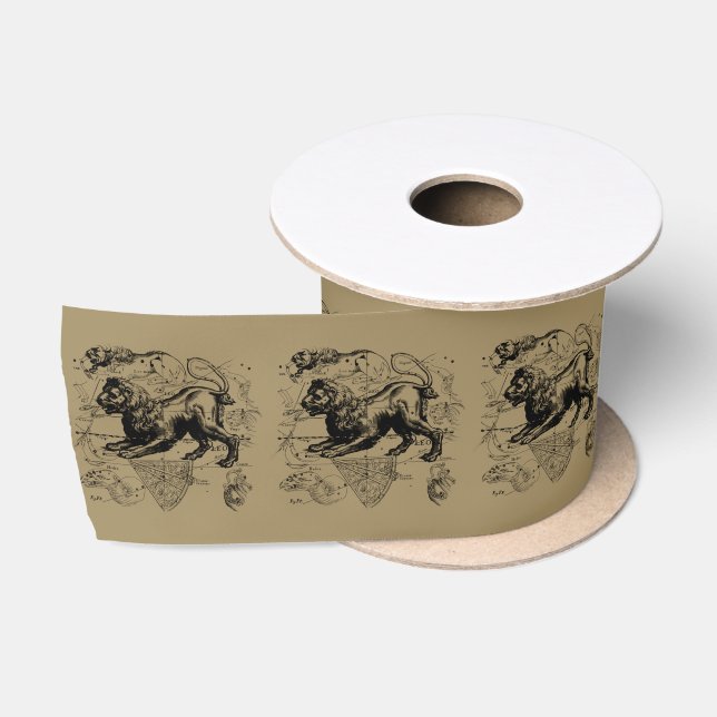 Leo Constellation Hevelius 1690 July23 - August 22 Satin Ribbon (Spool)