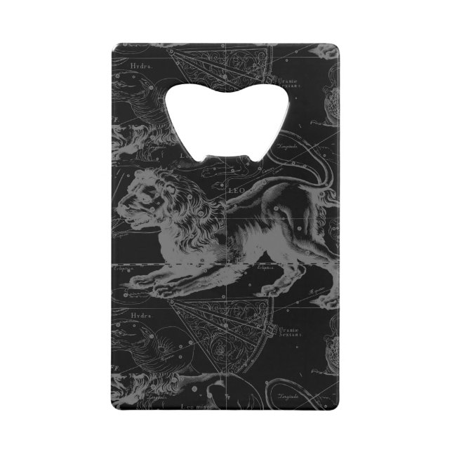 Leo Constellation Hevelius 1690 July23 - August 22 Wallet Bottle Opener (Front)