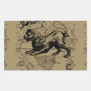Leo Constellation Map Hevelius circa 1690 Sticker
