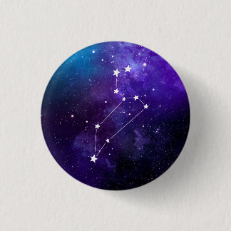 Leo Constellation Zodiac 1 Inch Round Button