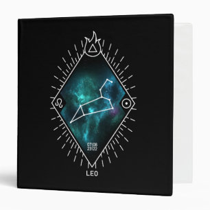 Leo Constellation & Zodiac Symbol Binder