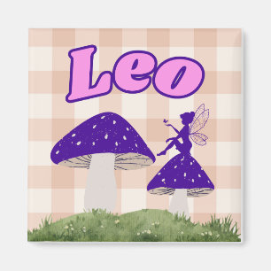 Leo Cottagecore Aesthetic Fairy Mushroom Art Magnet