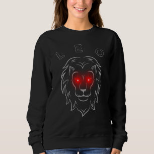 Leo Dark Astrology   Minimal Occult Zodiac Sweatshirt